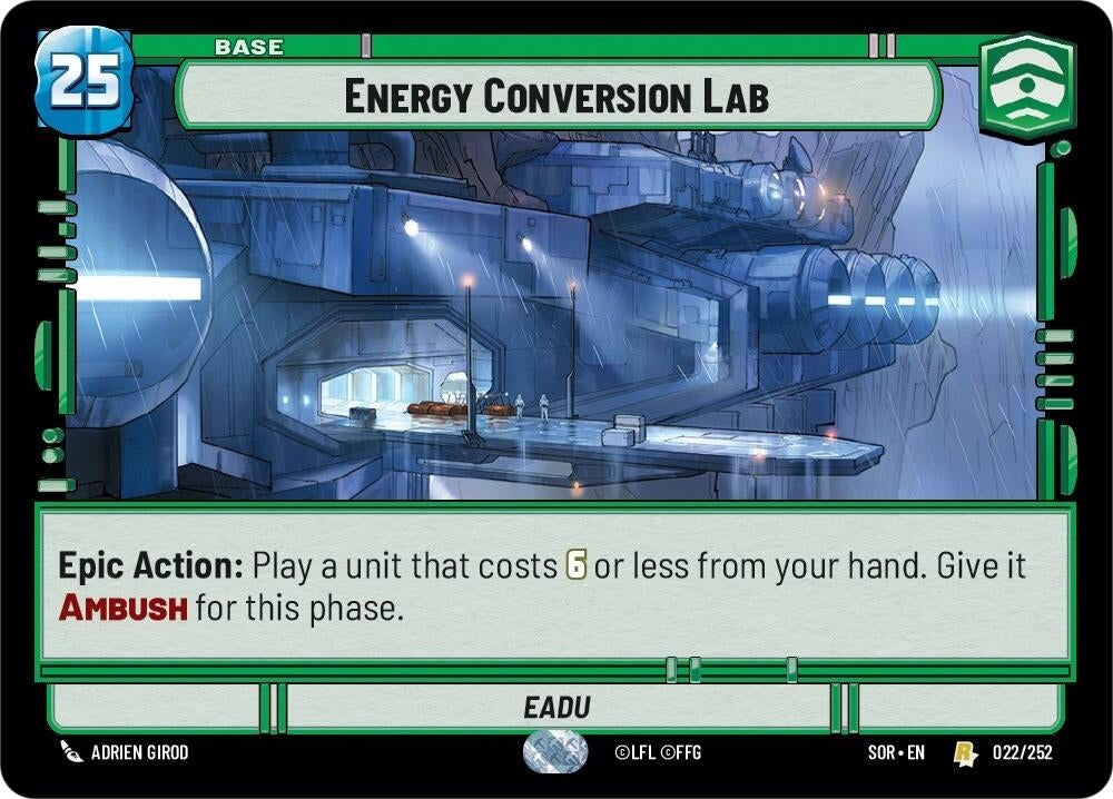 Energy Conversion Lab (22) (SOR) - Star Wars: Unlimited Single