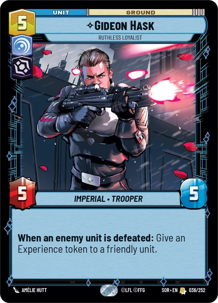 Gideon Hask - Ruthless Loyalist (36) (SOR) - Star Wars: Unlimited Single