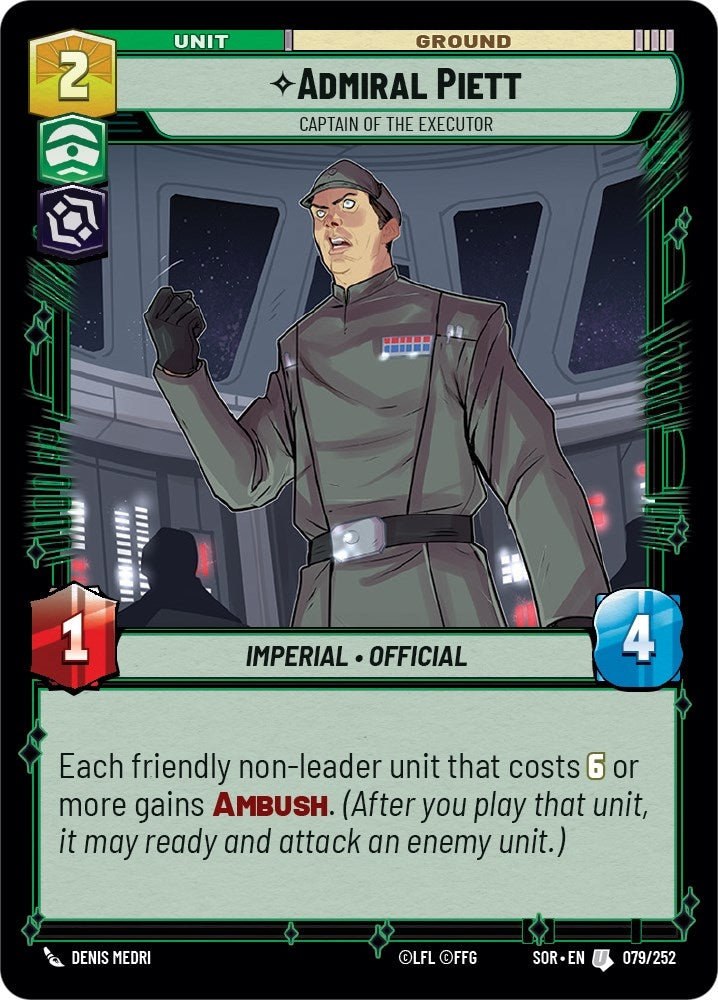 Admiral Piett - Captain of the Executor (79) (SOR) - Star Wars: Unlimited Single