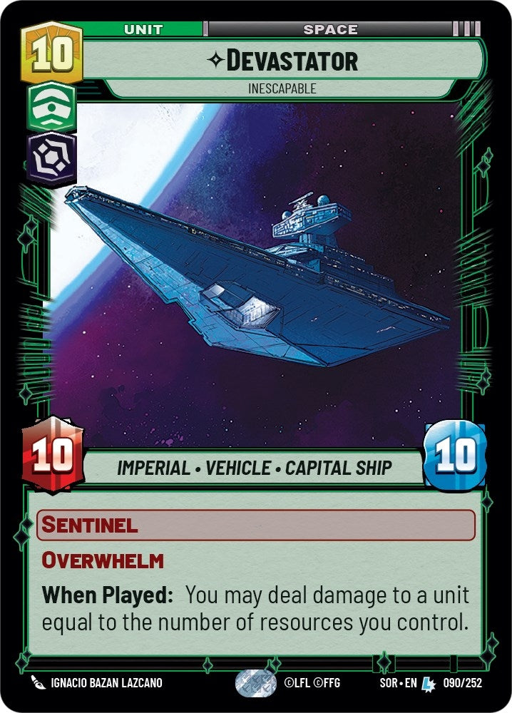 Devastator - Inescapable (90) (SOR) - Star Wars: Unlimited Single