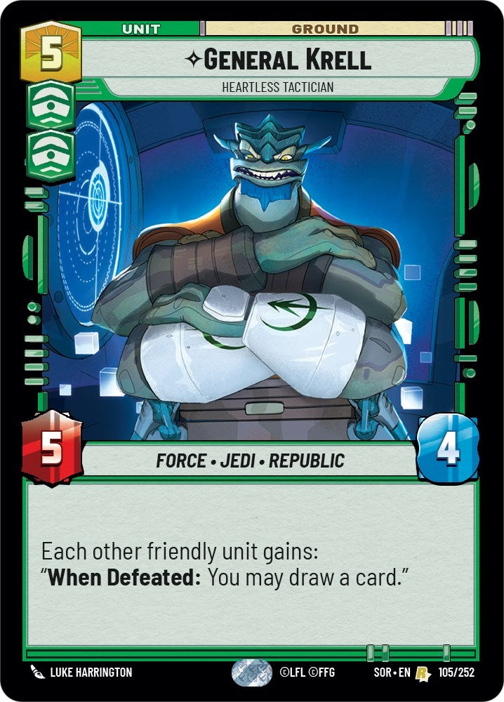 General Krell - Heartless Tactician (105) (SOR) - Star Wars: Unlimited Single