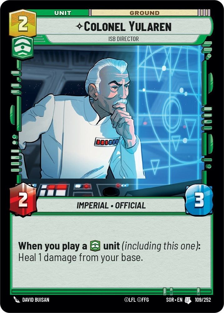 Colonel Yularen - ISB Director (109) (SOR) - Star Wars: Unlimited Single