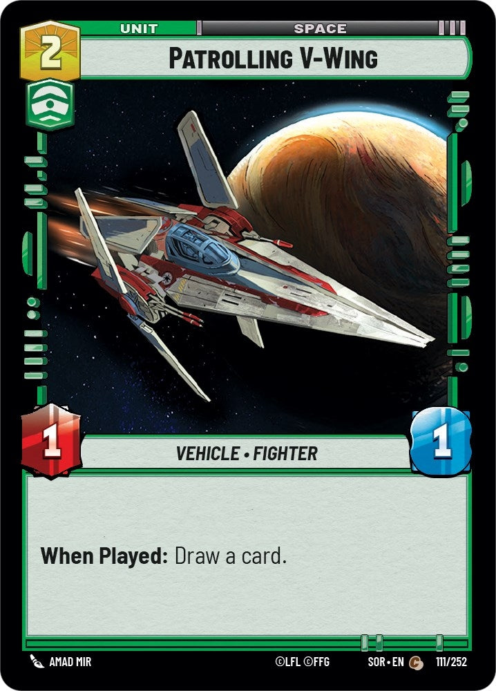 Patrolling V-Wing (111) (SOR) - Star Wars: Unlimited Single