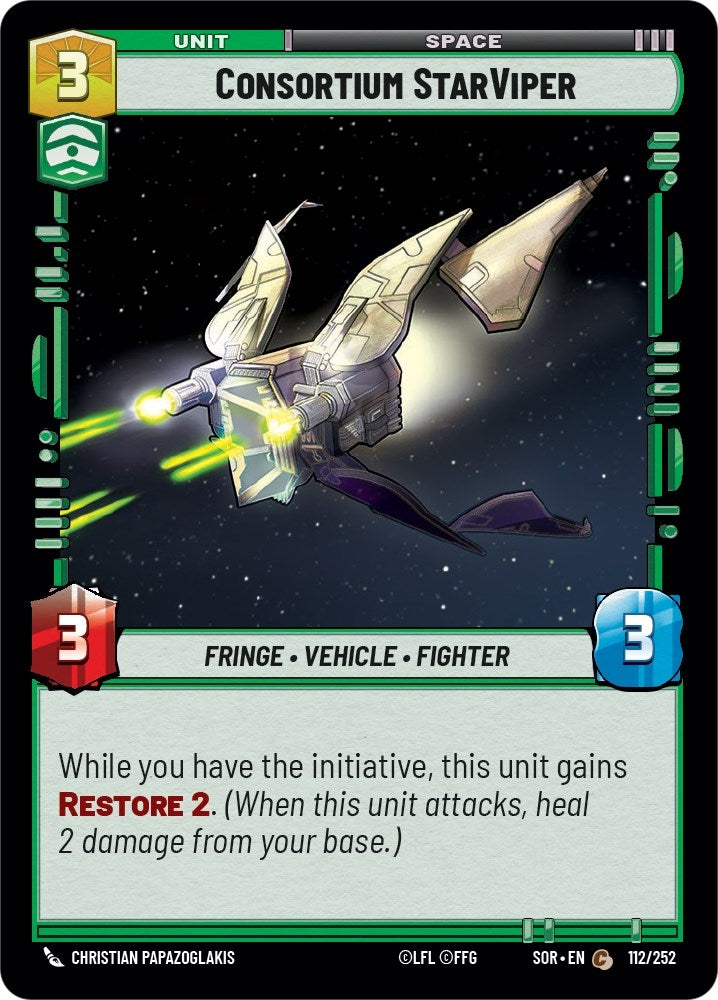 Consortium StarViper (112) (SOR) - Star Wars: Unlimited Single
