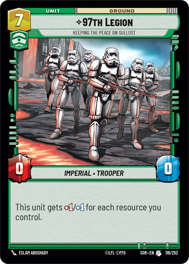 97th Legion - Keeping the Peace on Sullust (118) (SOR) - Star Wars: Unlimited Single