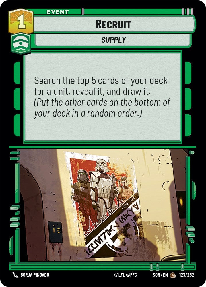 Recruit (123) (SOR) - Star Wars: Unlimited Single