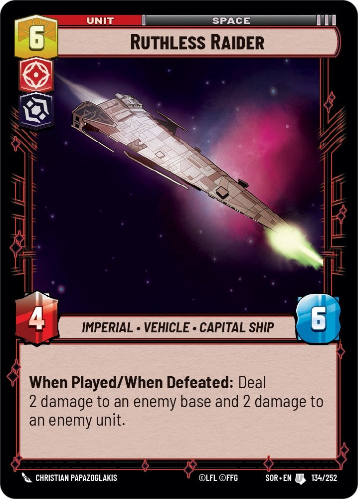 Ruthless Raider (134) (SOR) - Star Wars: Unlimited Single