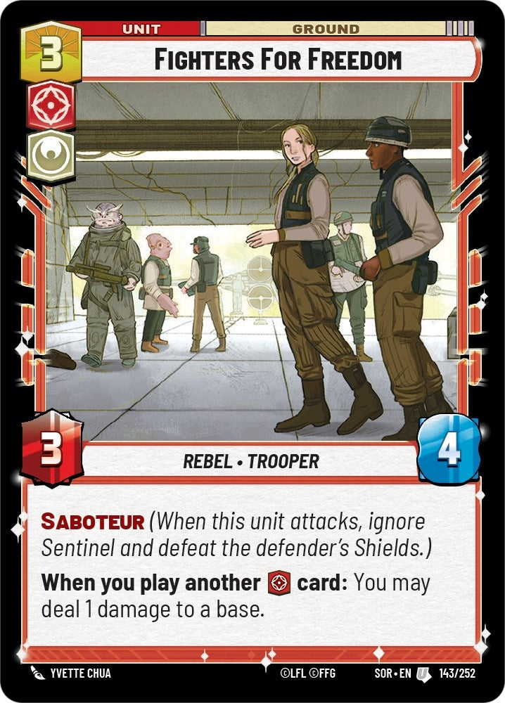 Fighters For Freedom (143) (SOR) - Star Wars: Unlimited Single