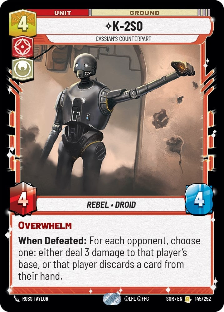 K-2SO - Cassian’s Counterpart (145) (SOR) - Star Wars: Unlimited Single