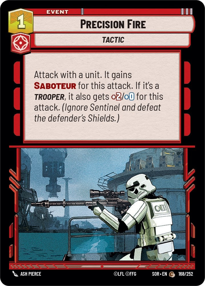 Precision Fire (168) (SOR) - Star Wars: Unlimited Single