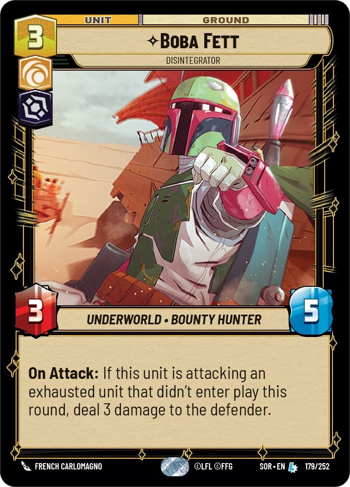 Boba Fett - Disintegrator (179) (SOR) - Star Wars: Unlimited Single