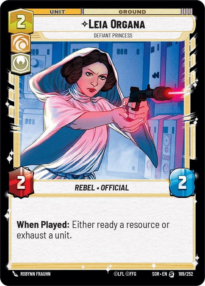 Leia Organa - Defiant Princess (189) (SOR) - Star Wars: Unlimited Single