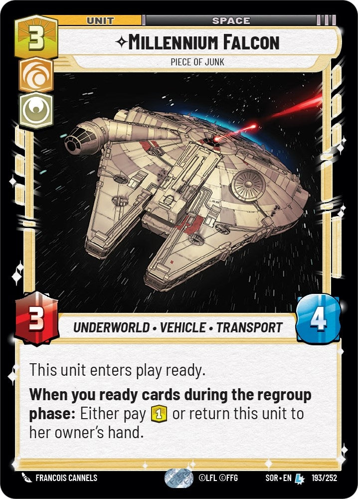 Millennium Falcon - Piece of Junk (193) (SOR) - Star Wars: Unlimited Single
