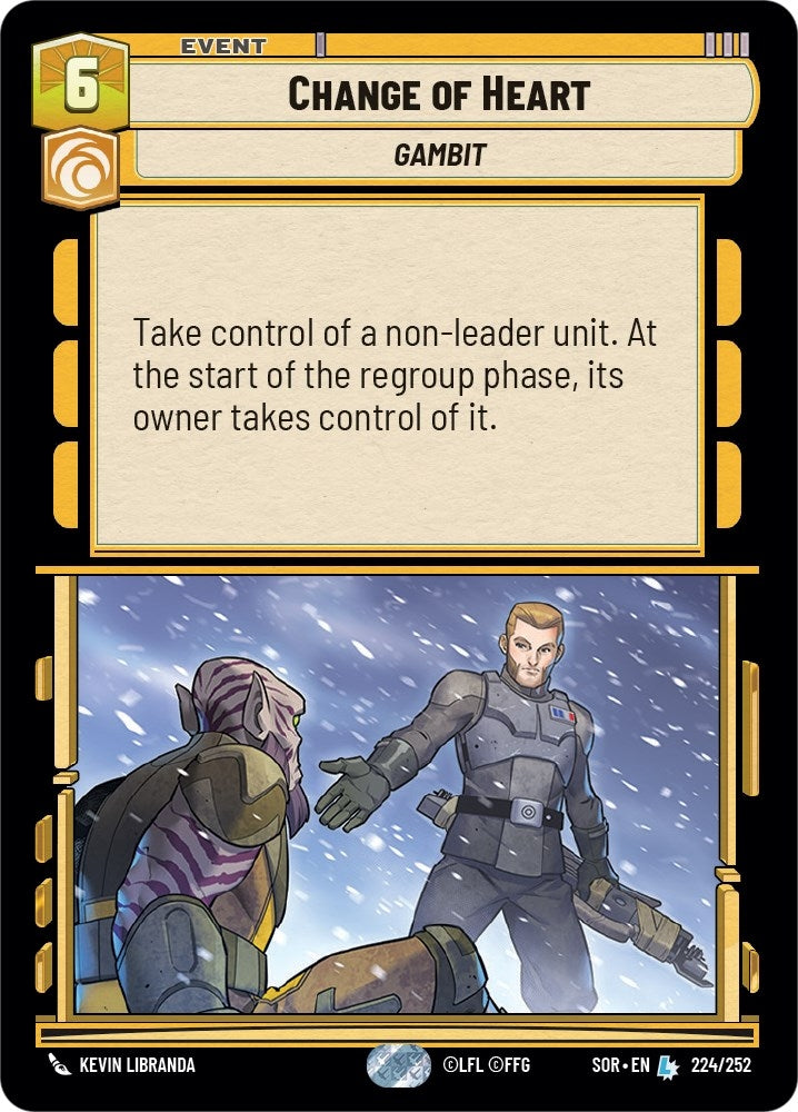Change of Heart (224) (SOR) - Star Wars: Unlimited Single