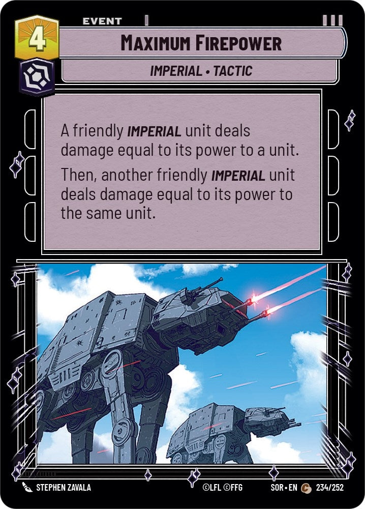 Maximum Firepower (234) (SOR) - Star Wars: Unlimited Single