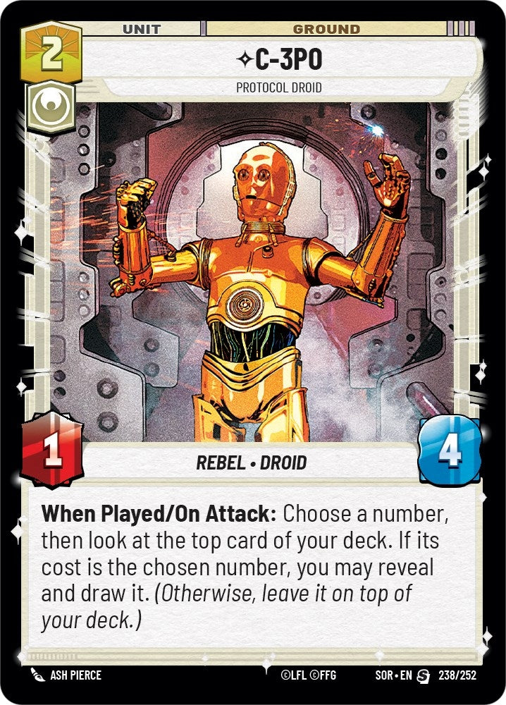 C-3PO - Protocol Droid (238) (SOR) - Star Wars: Unlimited Single