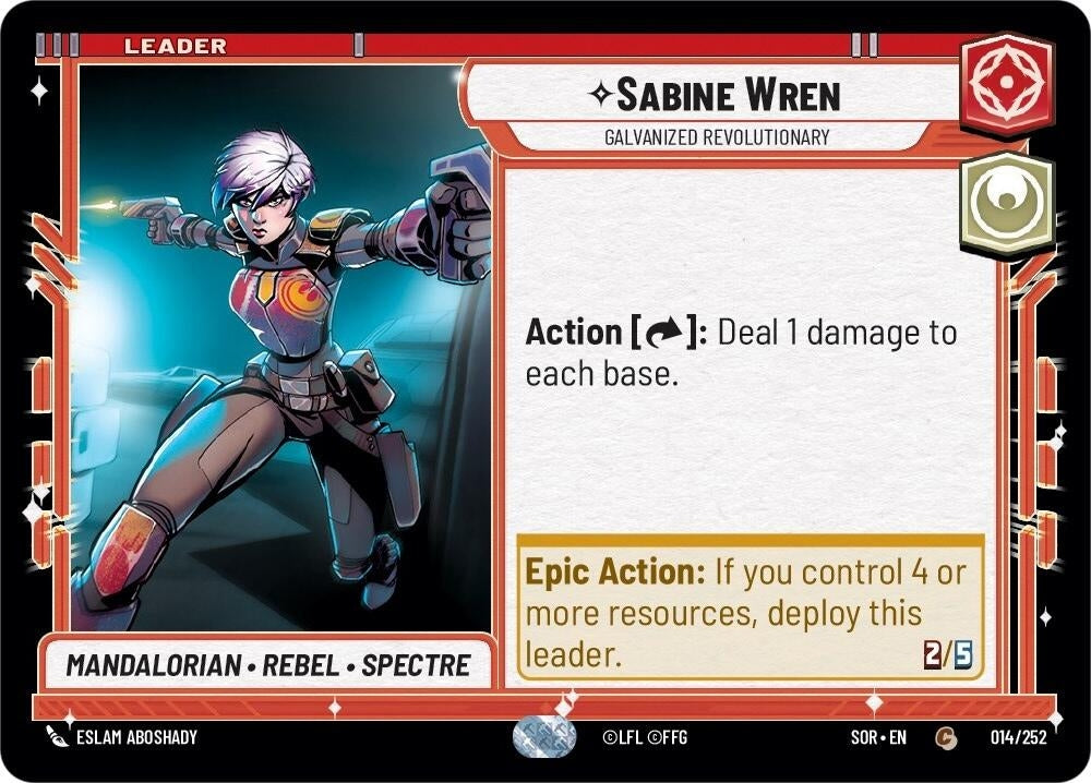 Sabine Wren - Galvanized Revolutionary (14) (SOR) - Star Wars: Unlimited Single