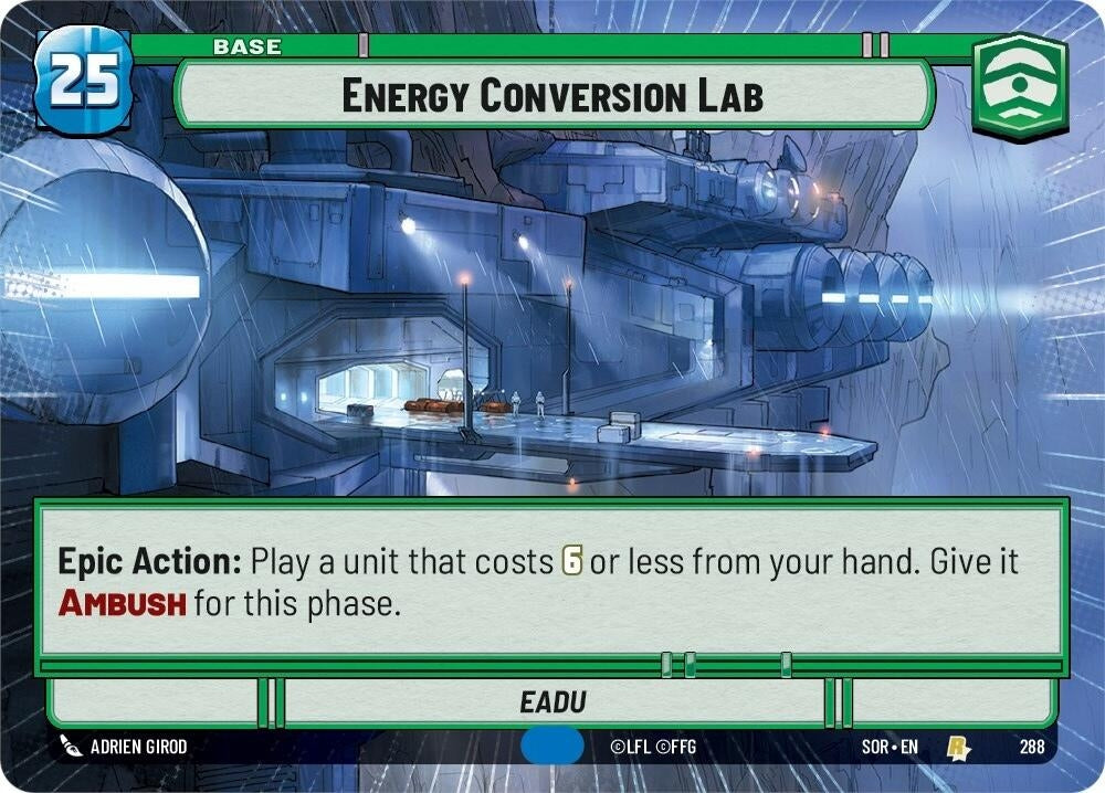 Energy Conversion Lab (Hyperspace) (288) (SOR) - Star Wars: Unlimited Single