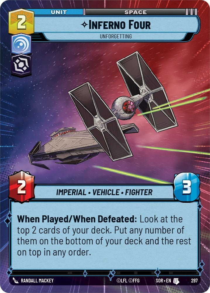 Inferno Four - Unforgetting (Hyperspace) (297) (SOR) - Star Wars: Unlimited Single