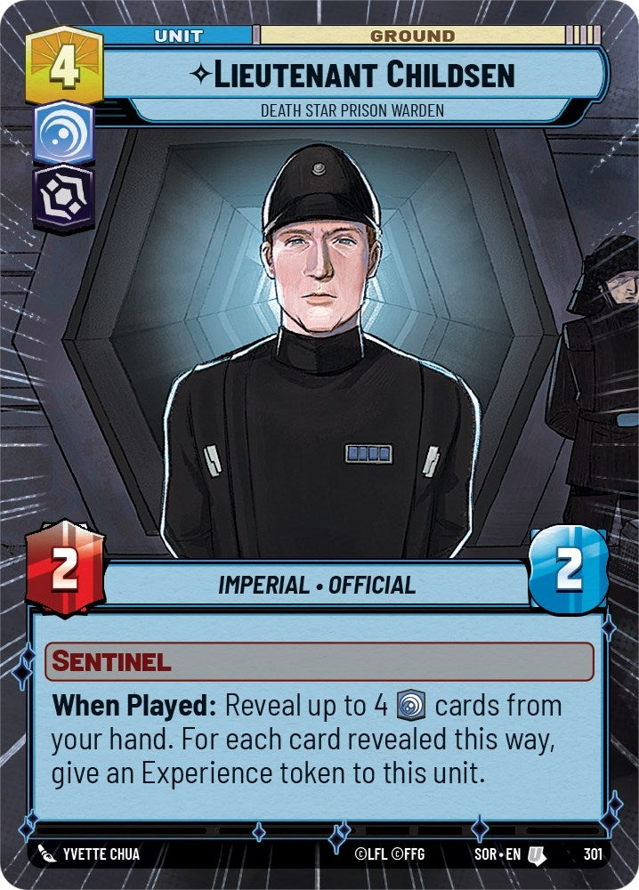 Lieutenant Childsen - Death Star Prison Warden (Hyperspace) (301) (SOR) - Star Wars: Unlimited Single