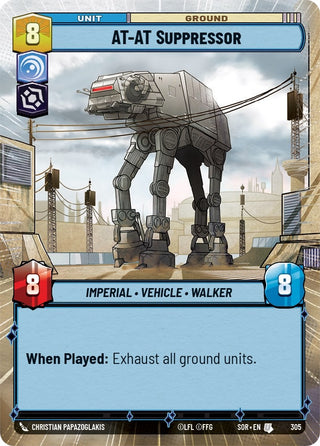 AT-AT Suppressor (Hyperspace) (305) (SOR) - Star Wars: Unlimited Single