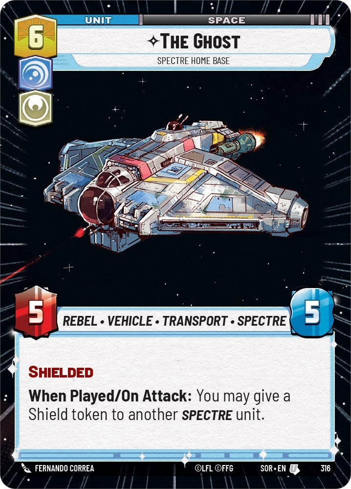 The Ghost - Spectre Home Base (Hyperspace) (316) (SOR) - Star Wars: Unlimited Single