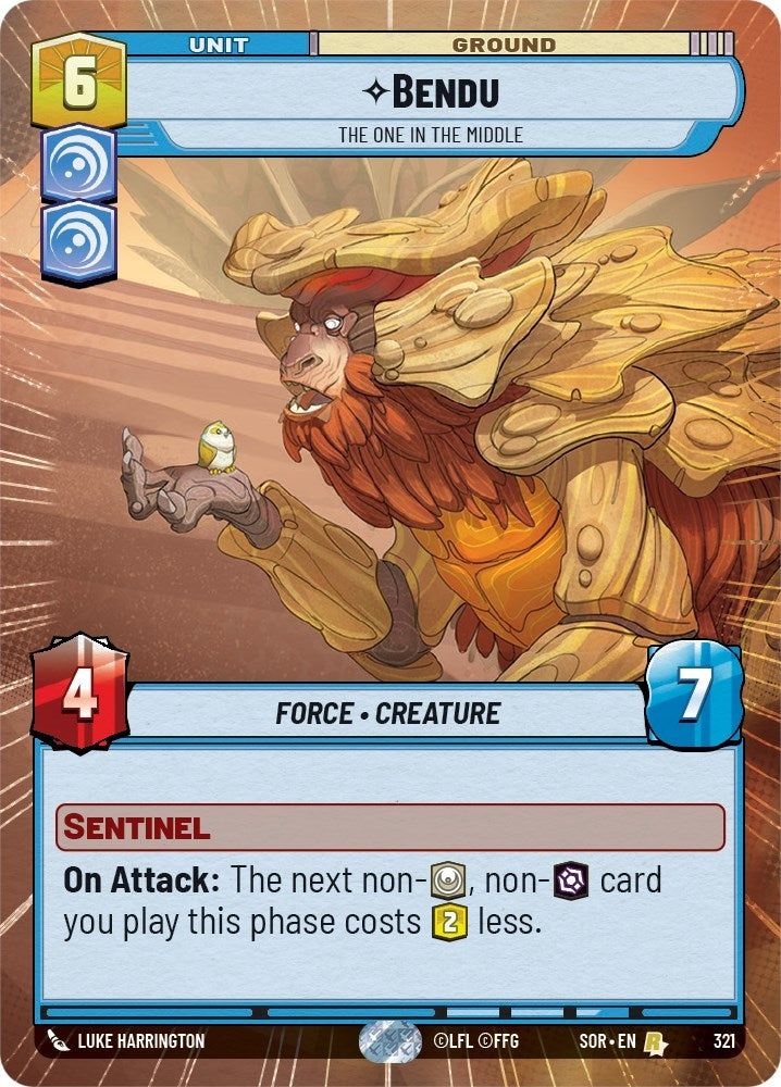 Bendu - The One in the Middle (Hyperspace) (321) (SOR) - Star Wars: Unlimited Single