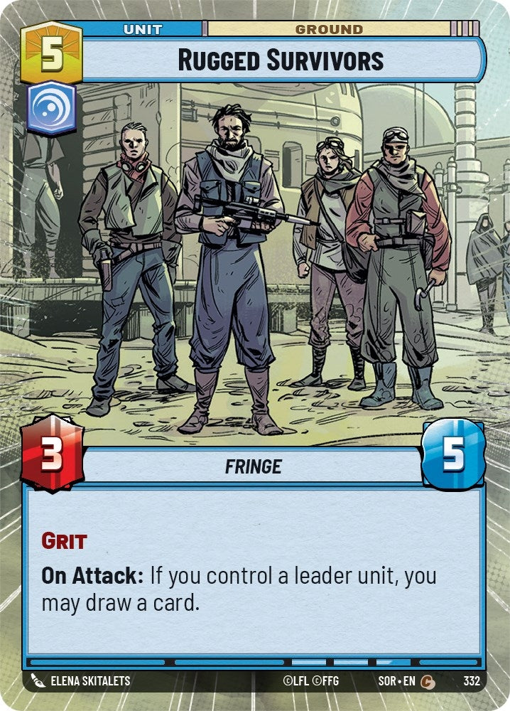 Rugged Survivors (Hyperspace) (332) (SOR) - Star Wars: Unlimited Single