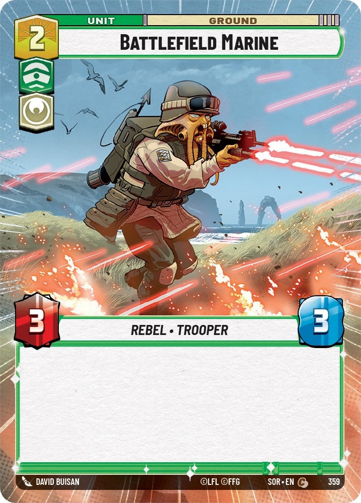 Battlefield Marine (Hyperspace) (359) (SOR) - Star Wars: Unlimited Single