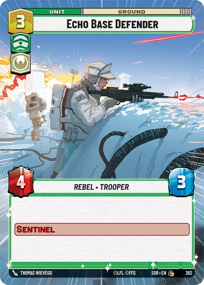 Echo Base Defender (Hyperspace) (362) (SOR) - Star Wars: Unlimited Single