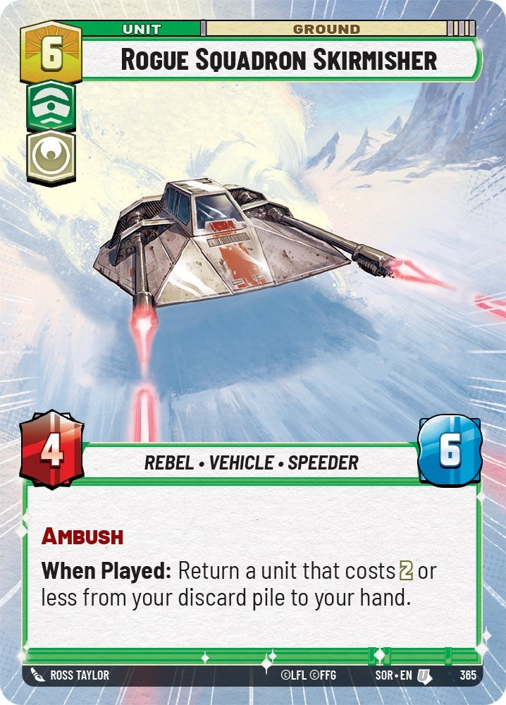 Rogue Squadron Skirmisher (Hyperspace) (365) (SOR) - Star Wars: Unlimited Single