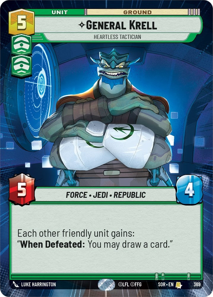 General Krell - Heartless Tactician (Hyperspace) (369) (SOR) - Star Wars: Unlimited Single