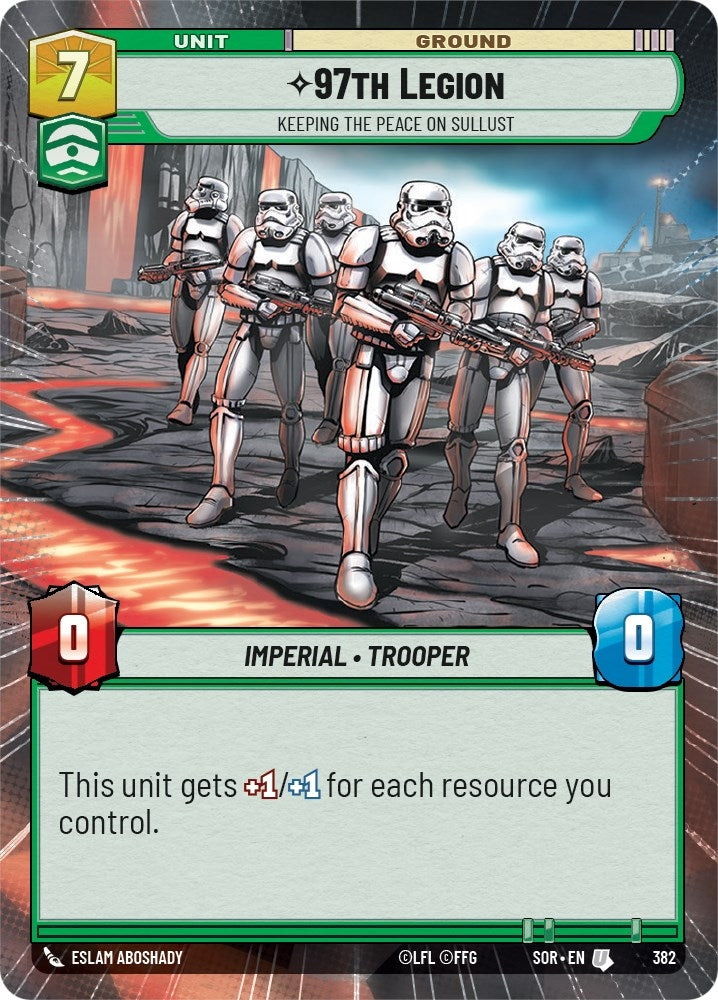 97th Legion - Keeping the Peace on Sullust (Hyperspace) (382) (SOR) - Star Wars: Unlimited Single