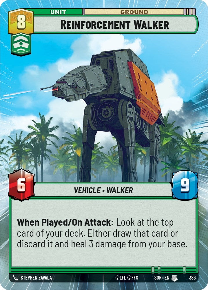 Reinforcement Walker (Hyperspace) (383) (SOR) - Star Wars: Unlimited Single