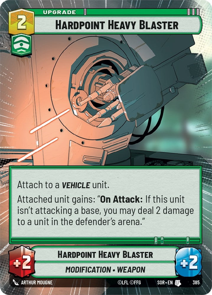 Hardpoint Heavy Blaster (Hyperspace) (385) (SOR) - Star Wars: Unlimited Single