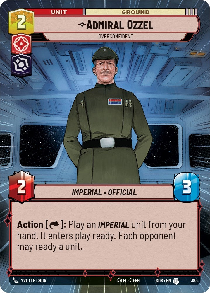 Admiral Ozzel - Overconfident (Hyperspace) (393) (SOR) - Star Wars: Unlimited Single