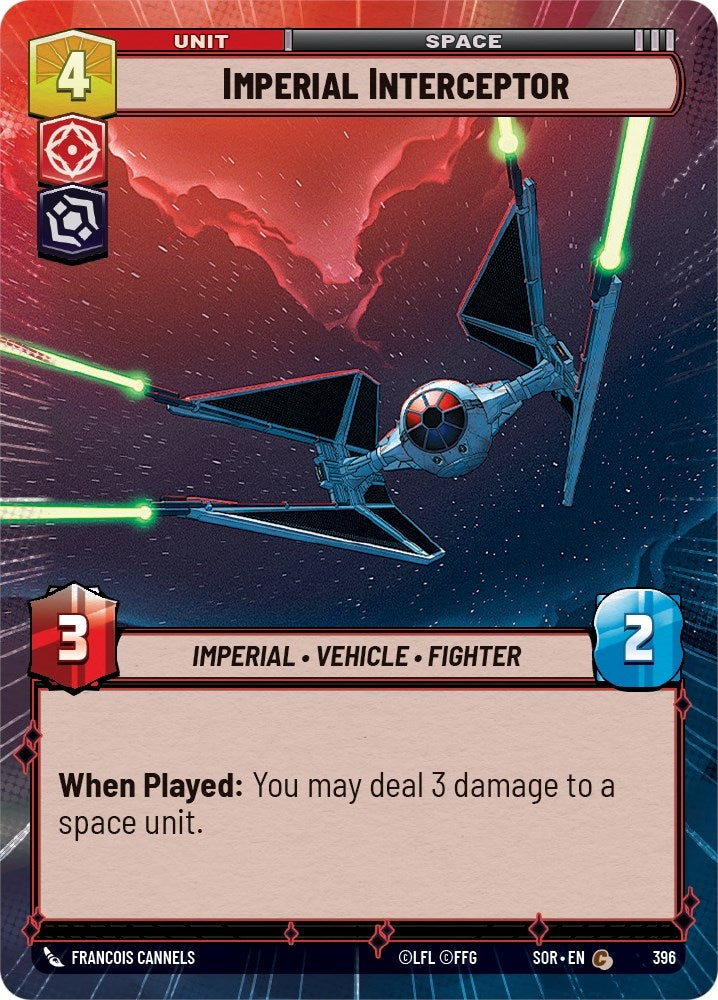 Imperial Interceptor (Hyperspace) (396) (SOR) - Star Wars: Unlimited Single