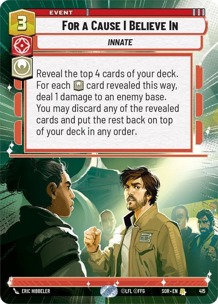 For A Cause I Believe In (Hyperspace) (415) (SOR) - Star Wars: Unlimited Single