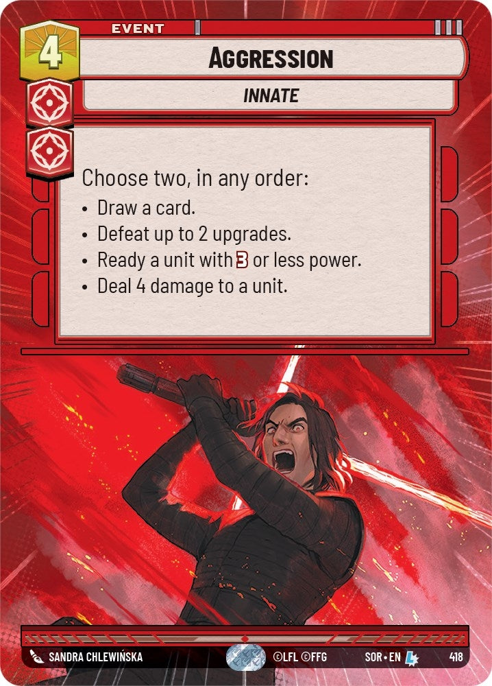 Aggression (Hyperspace) (418) (SOR) - Star Wars: Unlimited Single