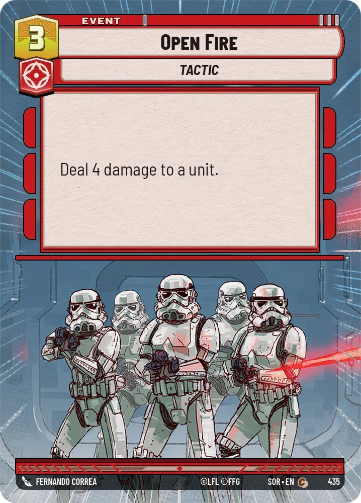 Open Fire (Hyperspace) (435) (SOR) - Star Wars: Unlimited Single
