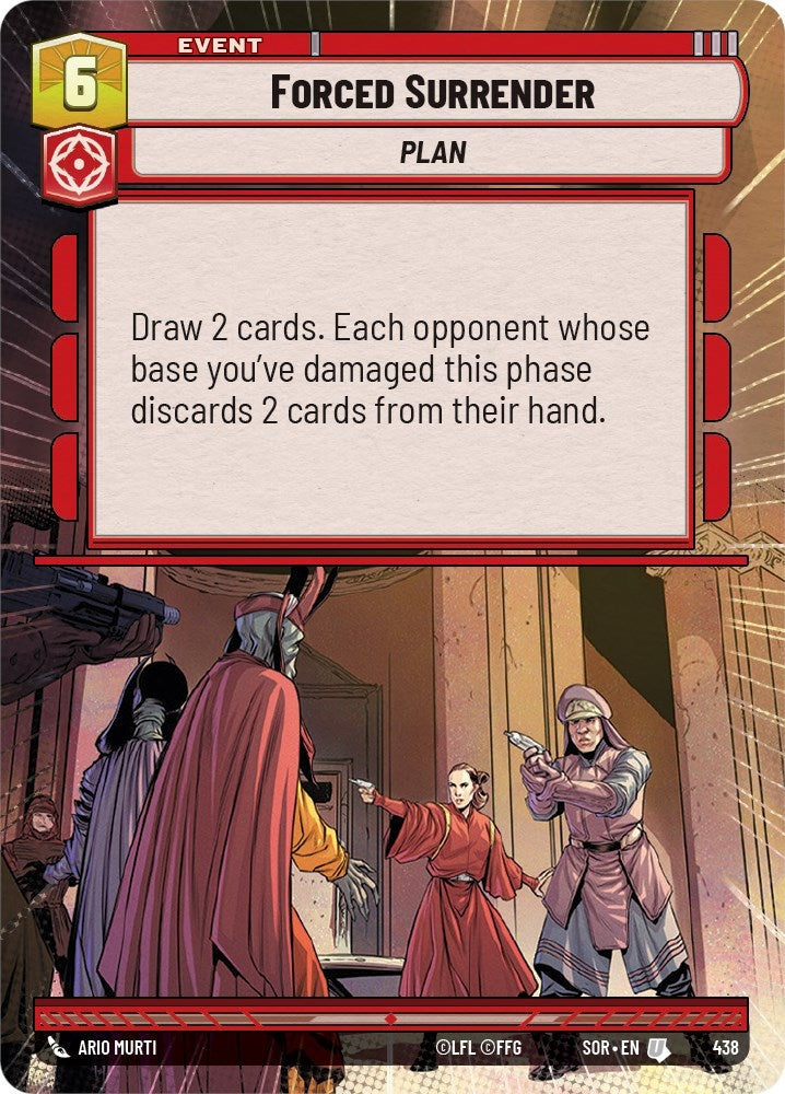Forced Surrender (Hyperspace) (438) (SOR) - Star Wars: Unlimited Single