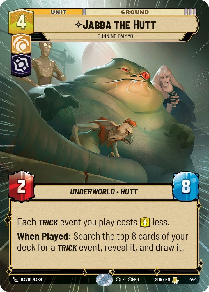 Jabba the Hutt - Cunning Daimyo (Hyperspace) (444) (SOR) - Star Wars: Unlimited Single