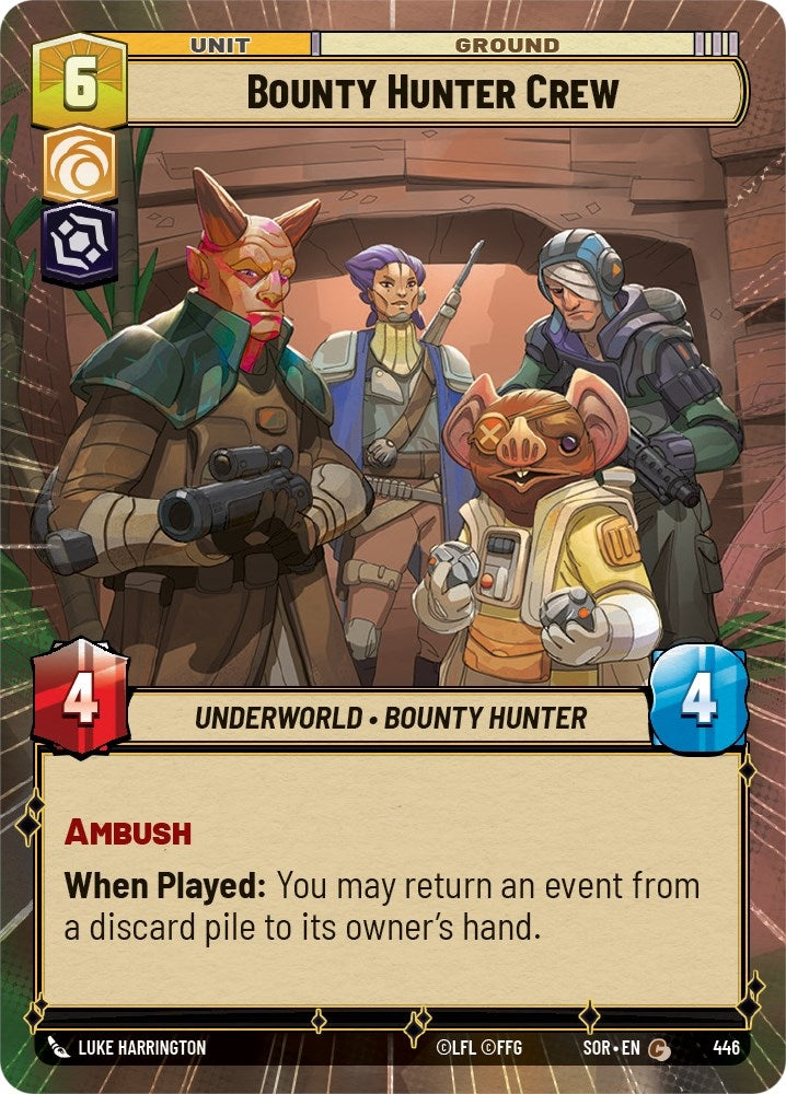 Bounty Hunter Crew (Hyperspace) (446) (SOR) - Star Wars: Unlimited Single