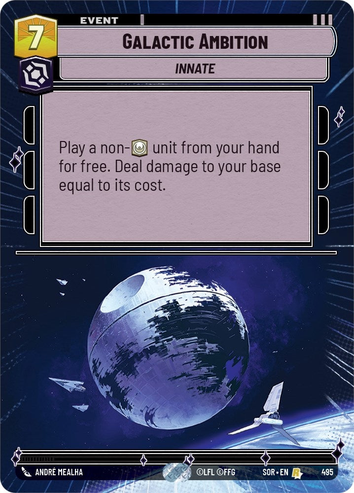 Galactic Ambition (Hyperspace) (495) (SOR) - Star Wars: Unlimited Single