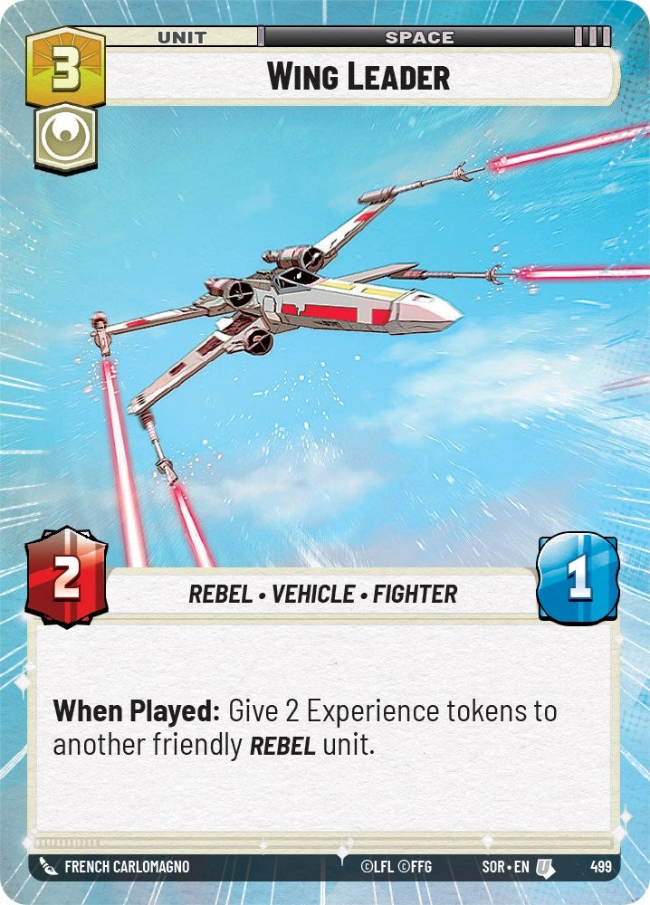 Wing Leader (Hyperspace) (499) (SOR) - Star Wars: Unlimited Single