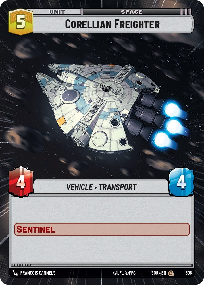 Corellian Freighter (Hyperspace) (508) (SOR) - Star Wars: Unlimited Single