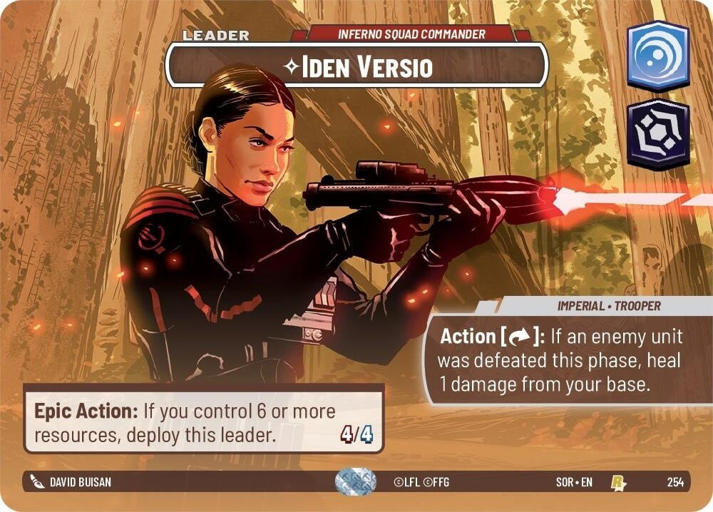 Iden Versio - Inferno Squad Commander (Showcase) (254) (SOR) - Star Wars: Unlimited Single