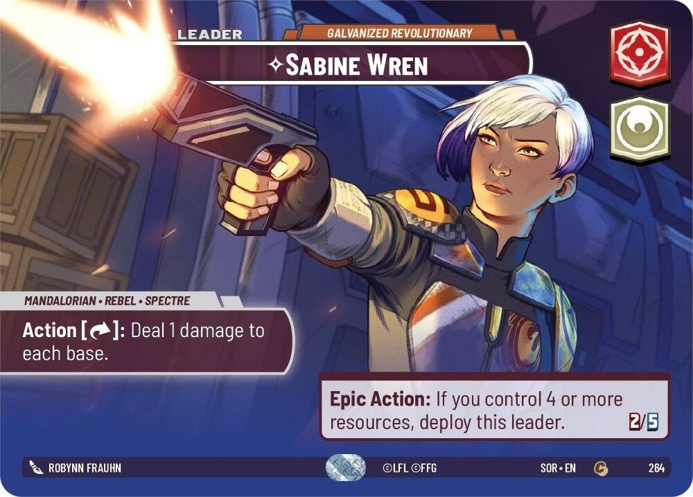 Sabine Wren - Galvanized Revolutionary (Showcase) (264) (SOR) - Star Wars: Unlimited Single