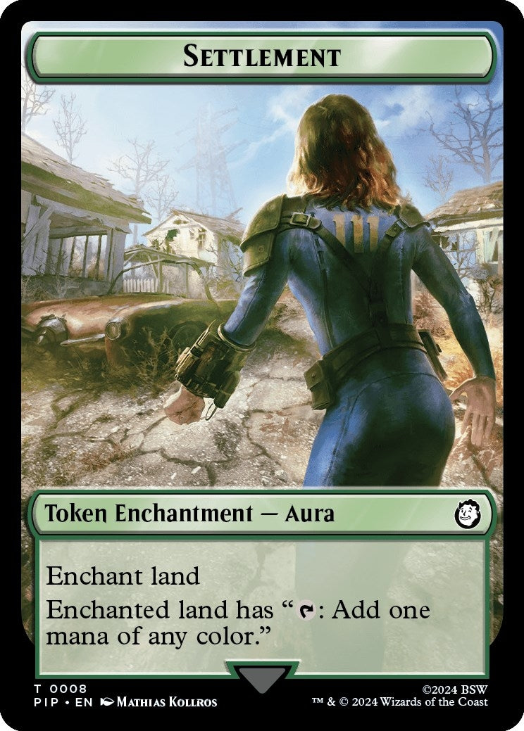 Settlement // Human Soldier Double-Sided Token (0) [PIP] - MTG Single