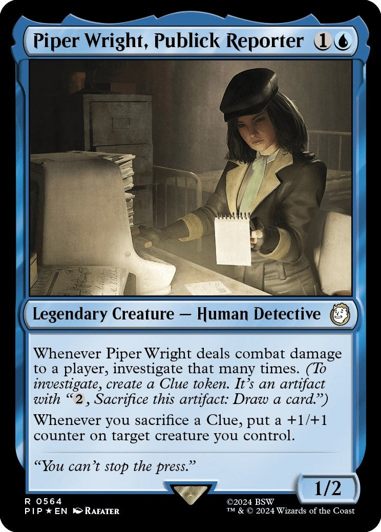 Piper Wright Publick Reporter (Surge Foil) (564) [PIP] - MTG Single
